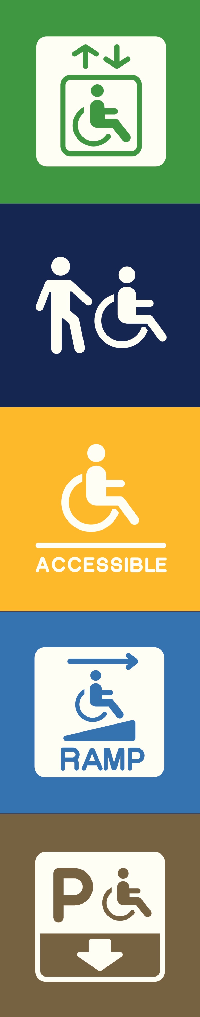 trilhas acessibilidade cadeirante icons