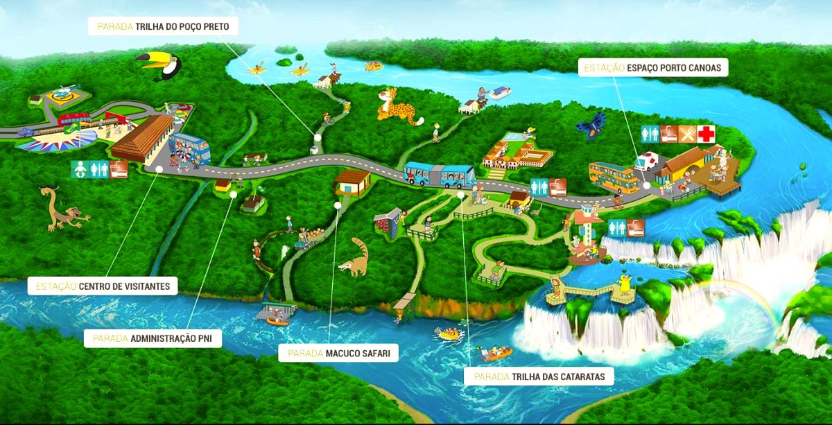 macuco mapa cataratas do iguacu