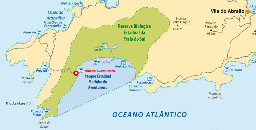 ilha grande aventureiro mapa detalhe